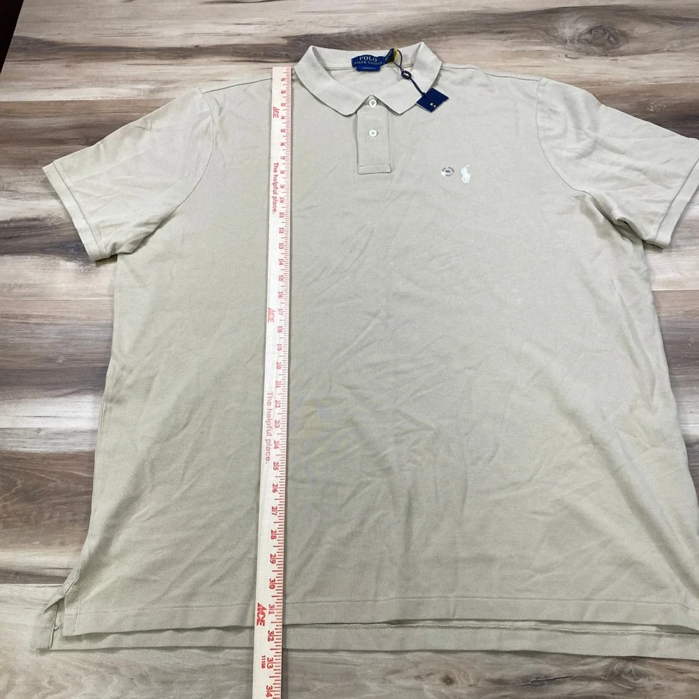 Polo Ralph Lauren Polo Mens XXL Classic Cotton Pique Tan Beige Heritage Casual